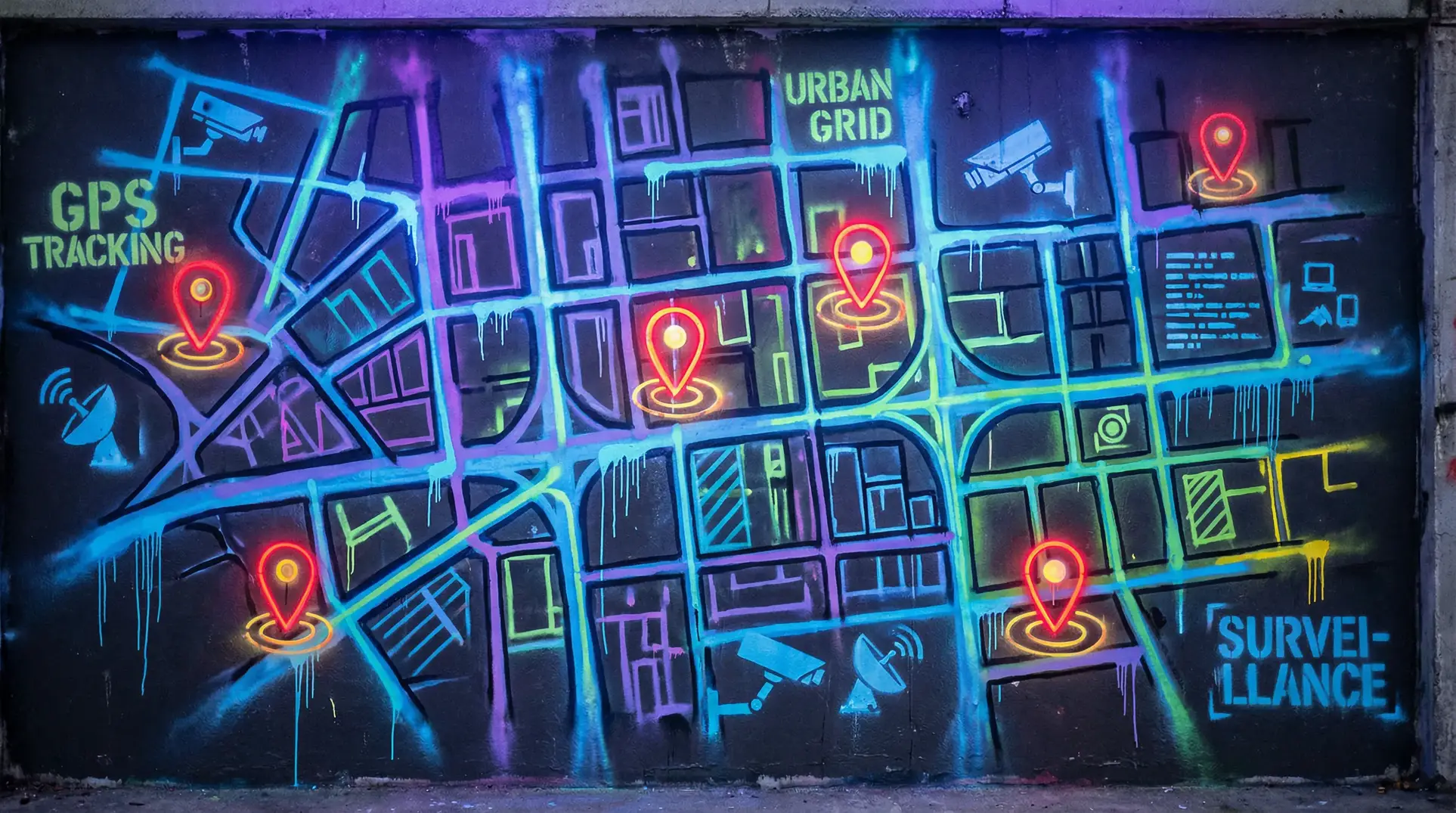 最后一夜韩国免费观看在线 狗仔追踪地图 - 城市涂鸦风格